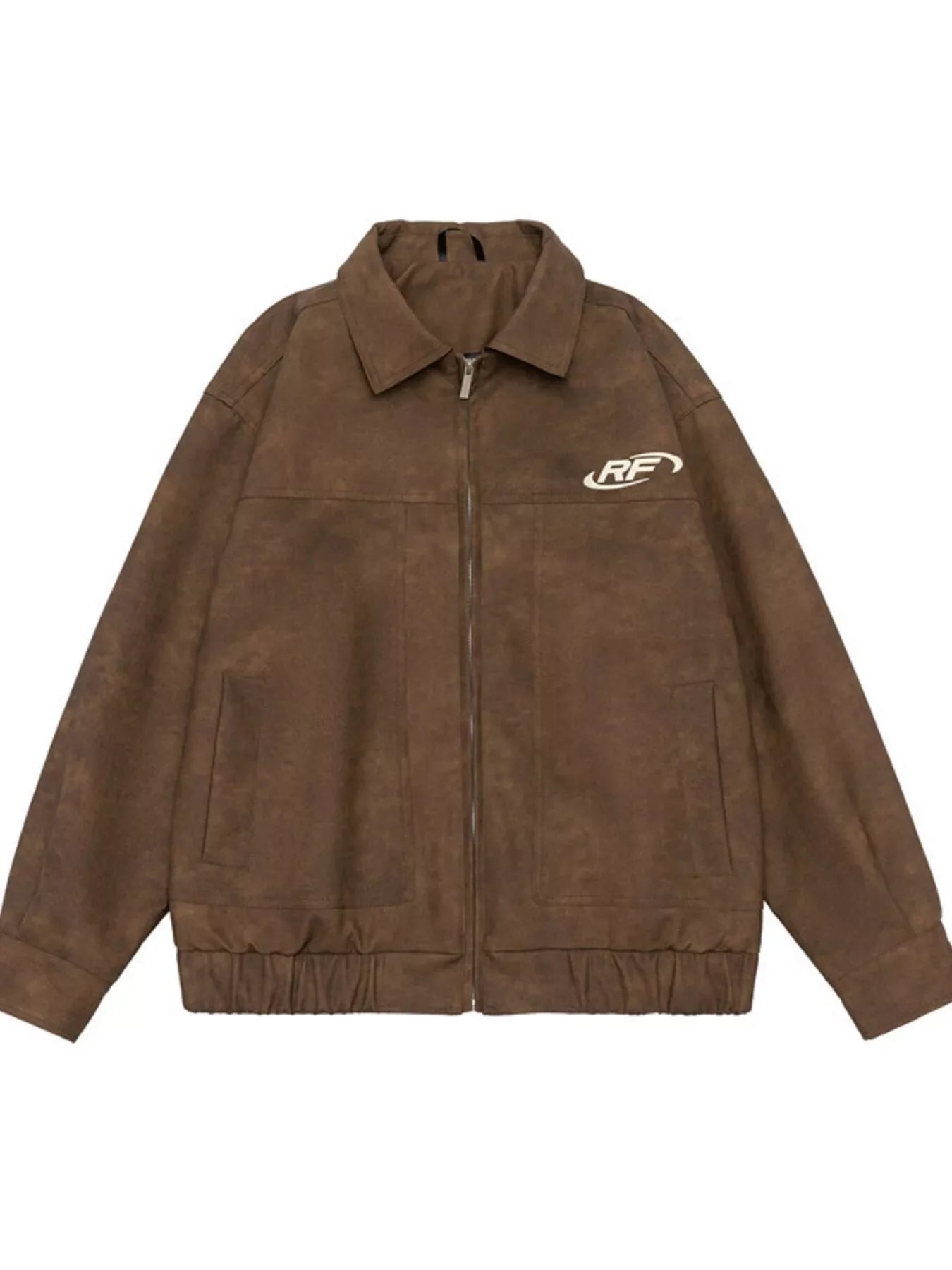Men's Plus Size Wash Zip-Up Jacket
