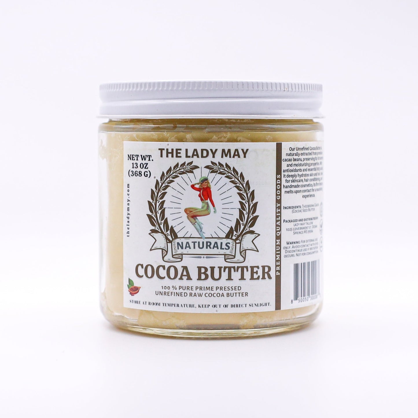 100% Pure Unrefined Raw Cocoa Butter – Fresh, Natural & Moisturizing