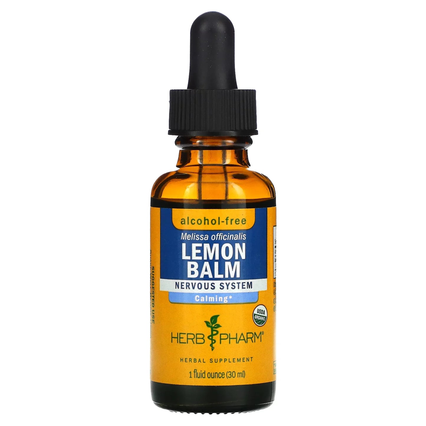 Herb Pharm Lemon Balm Glycerite, 1 oz, Alcohol-Free Herbal Extract for Calm & Relaxation