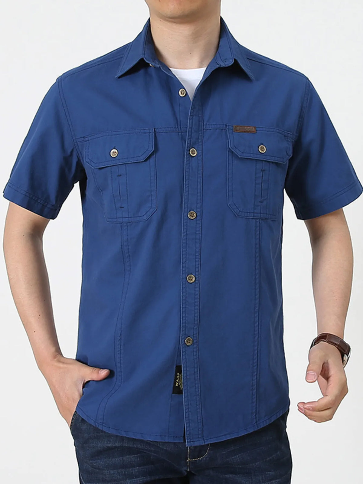 Men's Plus Size Casual Short Sleeve Shirt