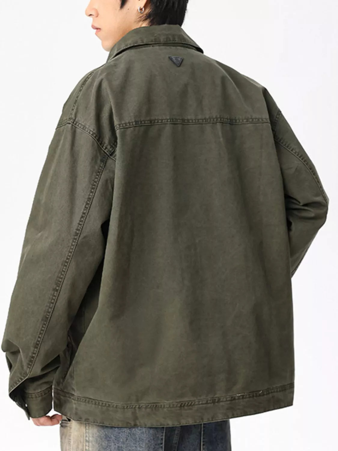 Men's Plus Size Zip Up Long Sleeve Jacket