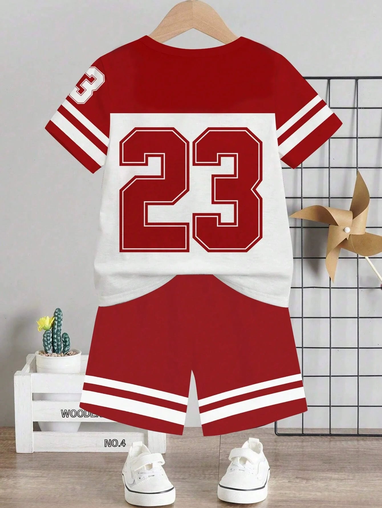 Children's 23 Number Graphic Tee and Shorts Set