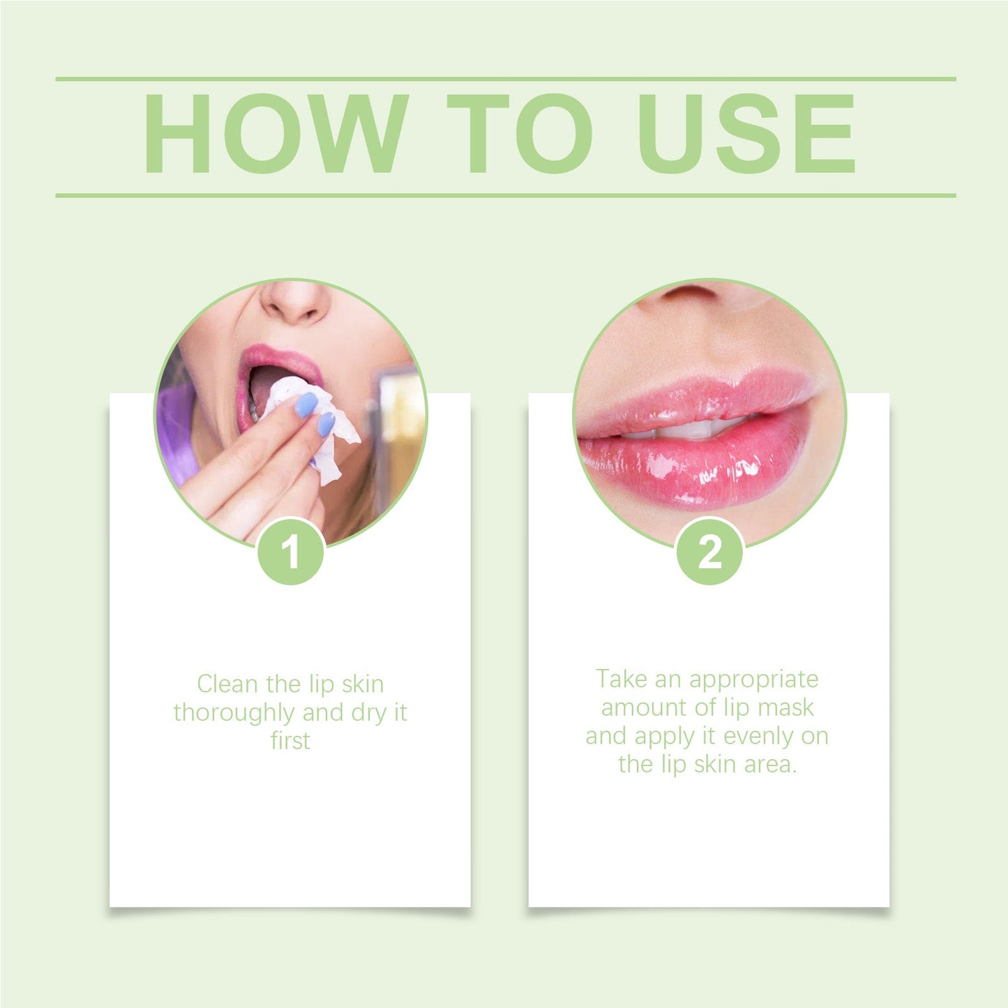 Hoygi Green Apple Lip Mask, Moisturizing And Moisturizing Lips, Reducing Lip Lines, Preventing Dry Cracks, Removing Dead Skin And Moisturizing Care Lip Mask