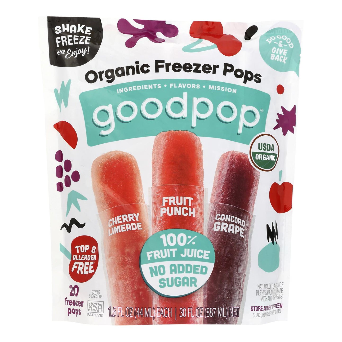 Goodpop - Freezer Pops Variety Pack of 6 (20/1.5oz)