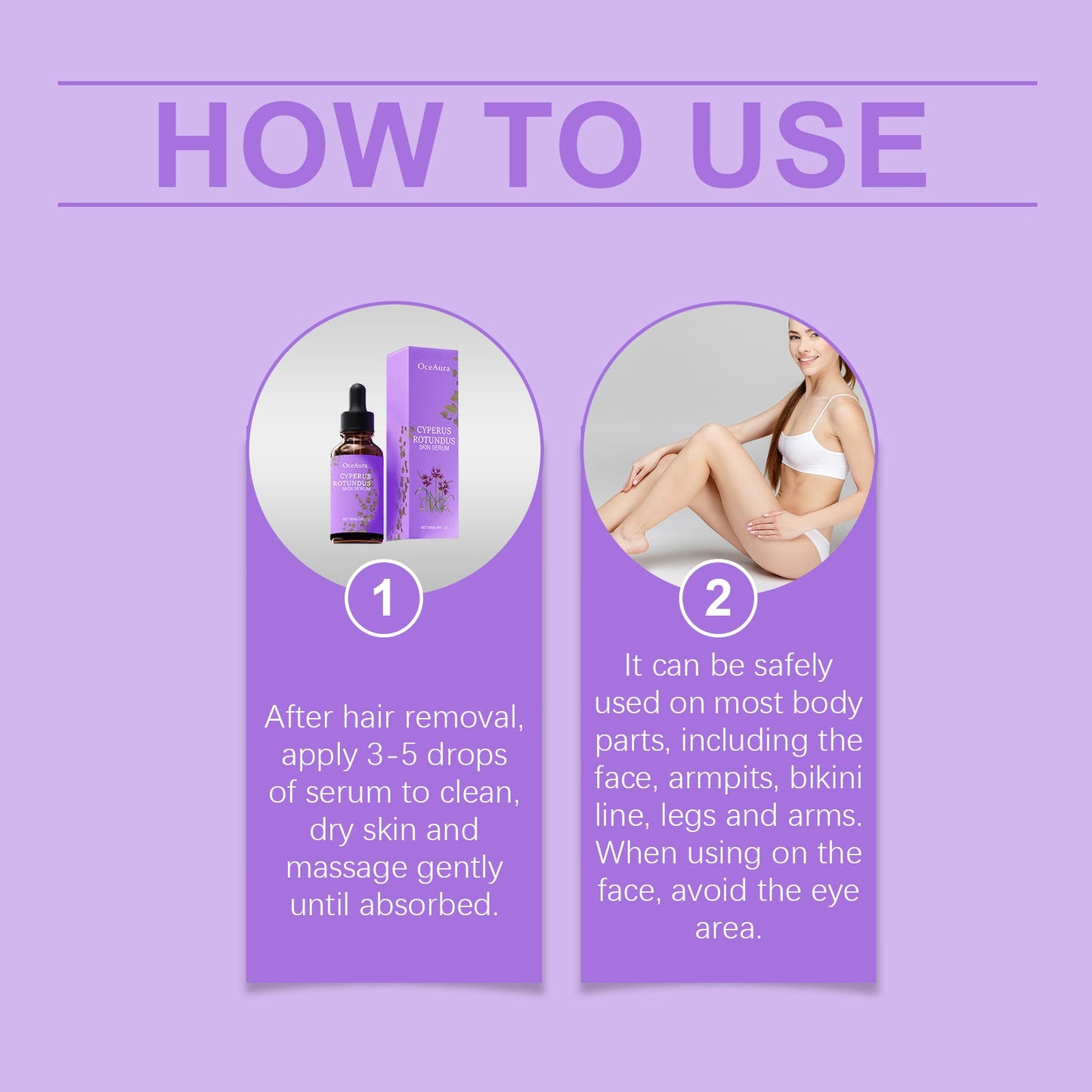 OceAura Hair Removal Essence Is Gentle, Refreshing And Leaves No Black Spots. It Is A Daily Skin Cleansing And Hair Removal Care Essence