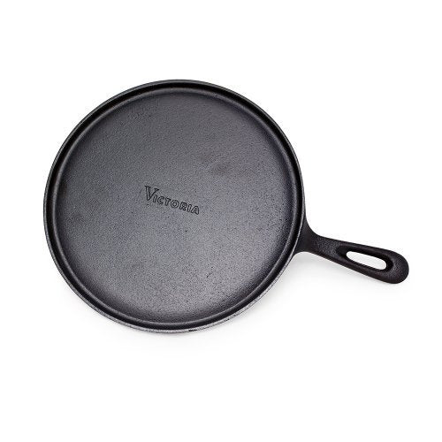 Victoria Cast Iron Round Comal Skillet 10.5"