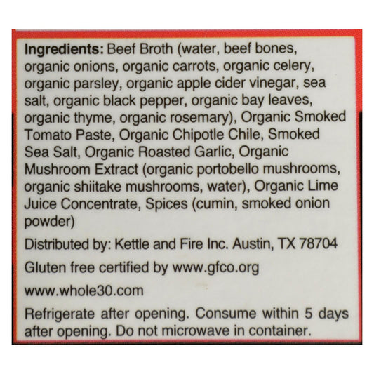 Kettle & Fire Chipotle Beef Bone Broth (Pack of 6 - 16.9 Oz)