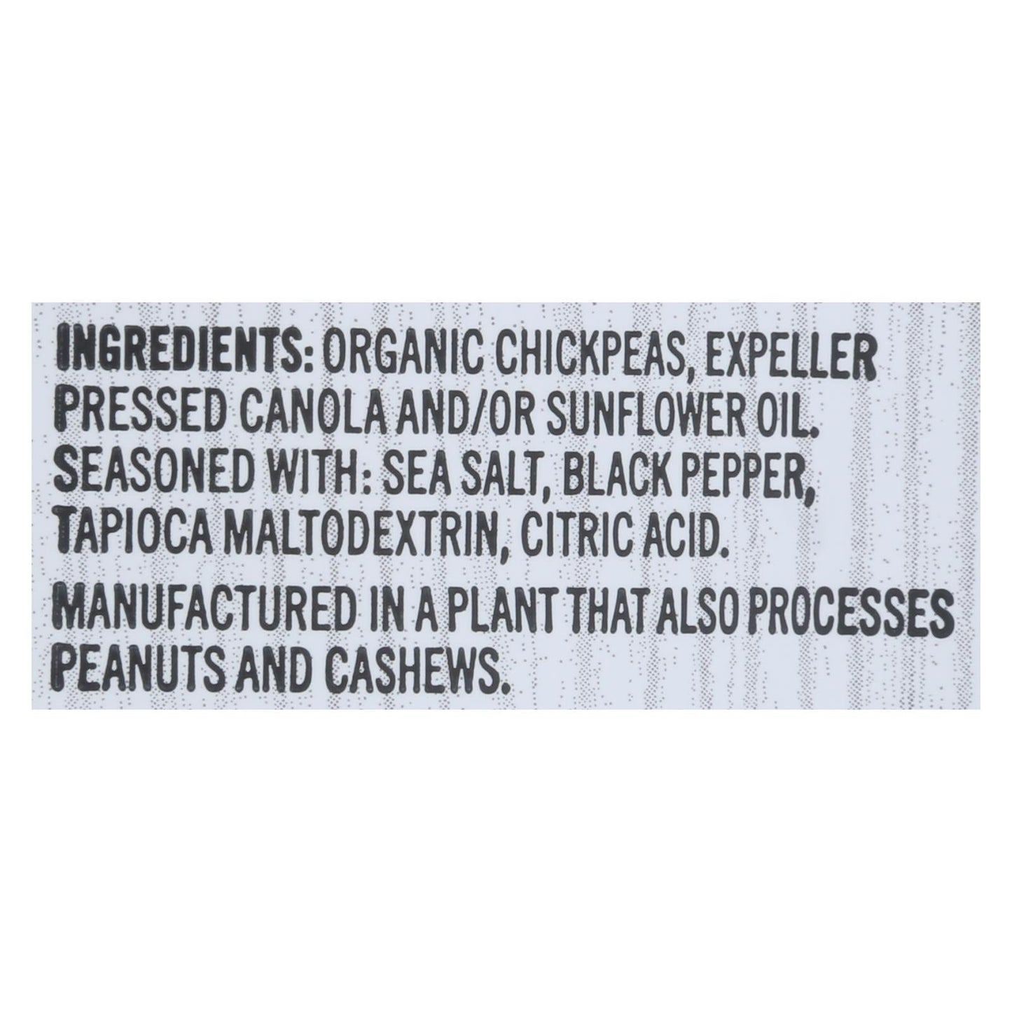 Saffron Road Crunchy Chickpeas, Sea Salt & Black Pepper, 5.4 Oz. (Pack of 6)