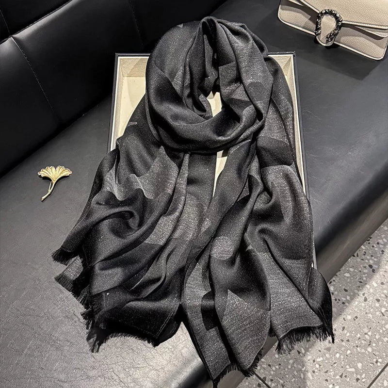 Lightweight Raw Hem Scarf