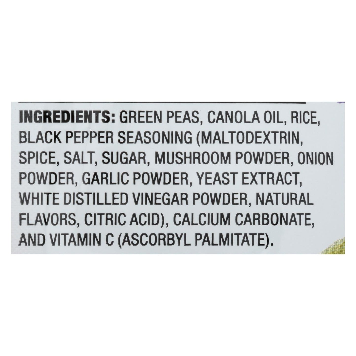 Calbee Harvest Snaps Black Pepper Green Pea Crisps, 3.3 oz, Pack of 12