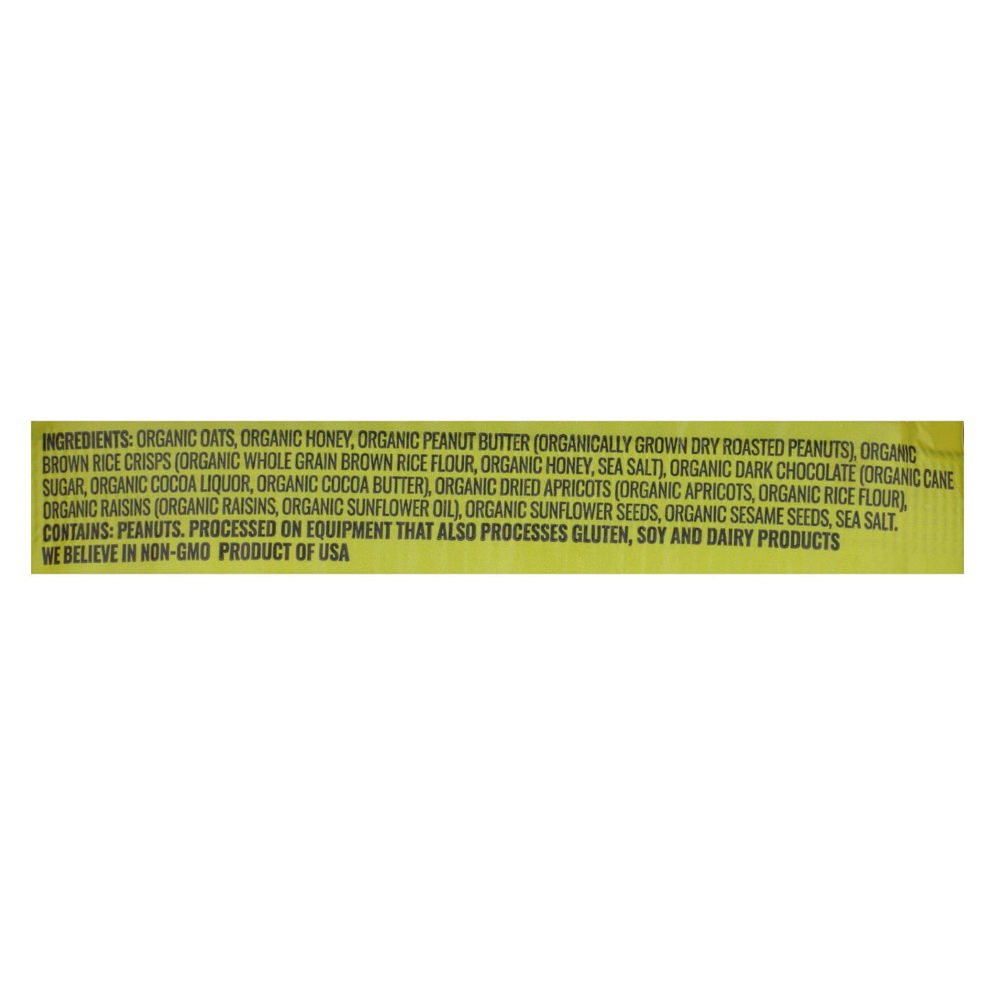 Kate's Real Food Bar Grizzly Peanut Butter Dark Chocolate, 2.2 oz, Case of 12