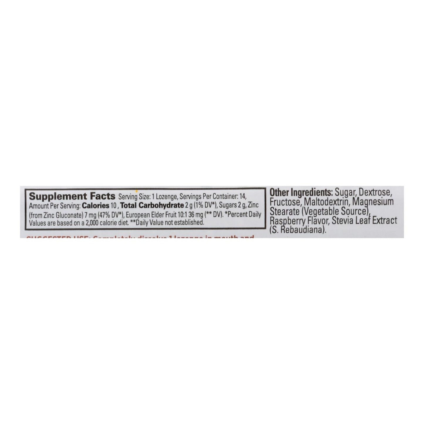 Quantum Zinc Lozenges with Elderberry and Raspberry Flavor - 1.2 Oz (Case of 12)