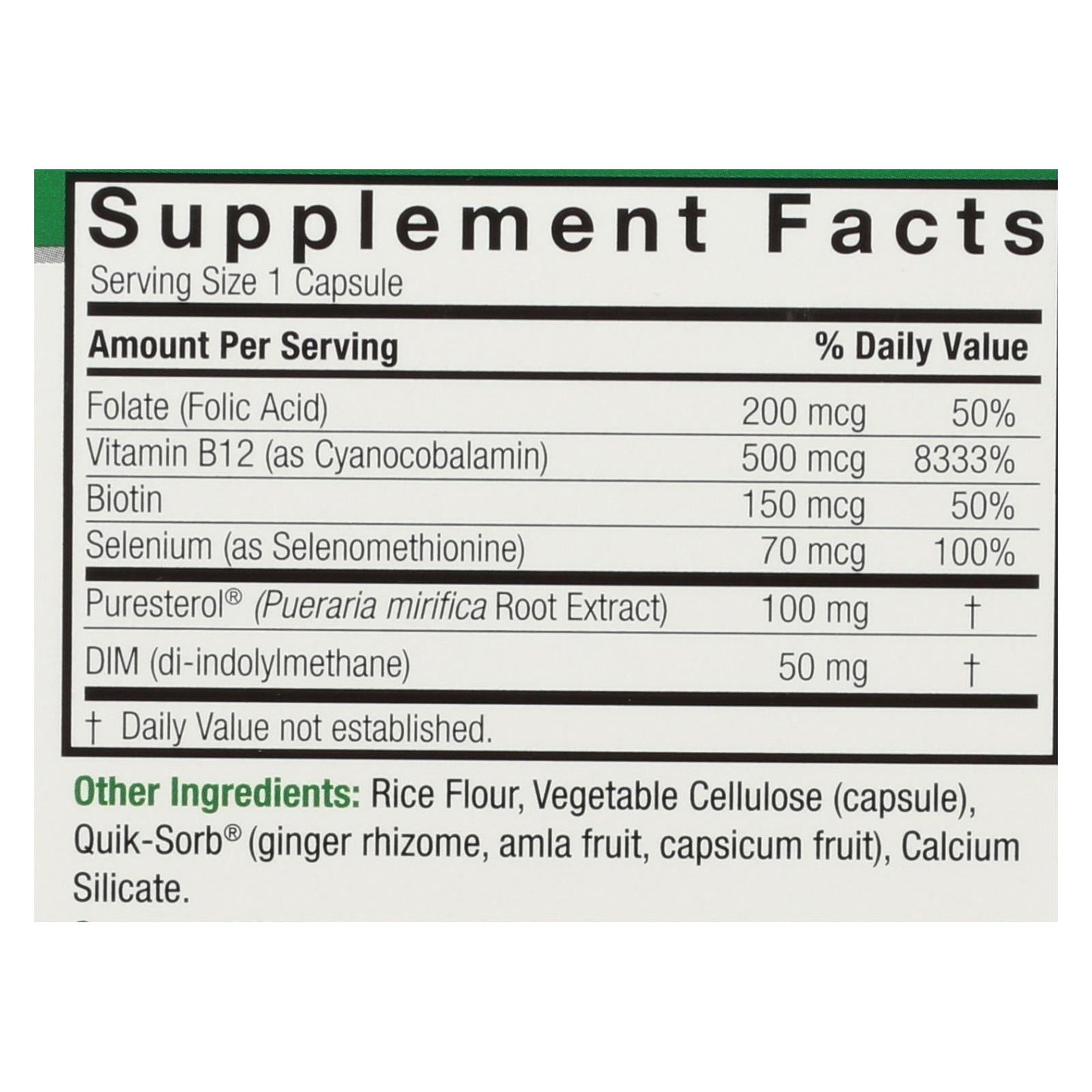 Nature's Answer Pueraria Mirifica Hormonal Support for Women - 60 Vegetarian Capsules