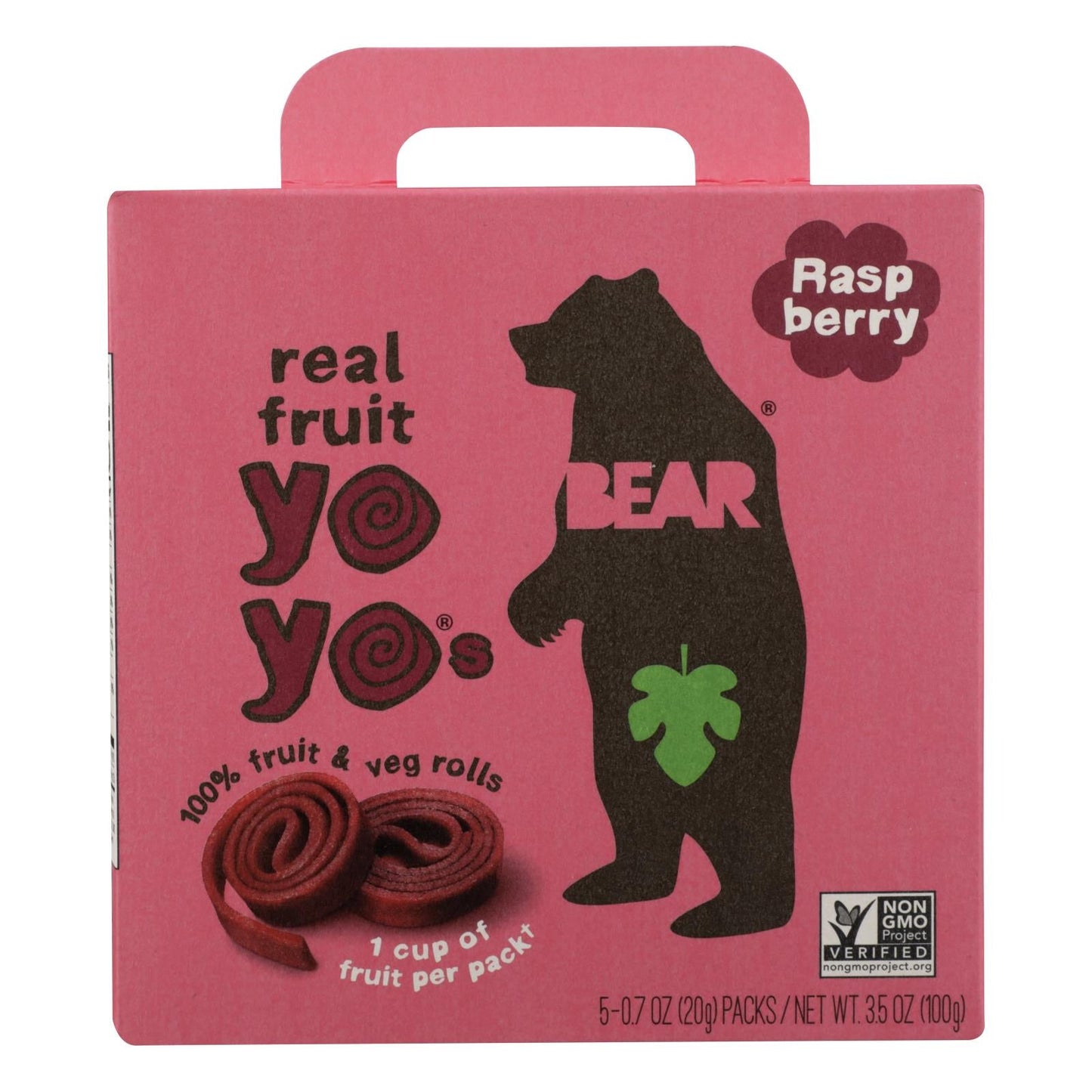Bear Real Fruit Yoyo Snacks for Kids - Raspberry Goodness (Pack of 6 - 3.5 Oz.)