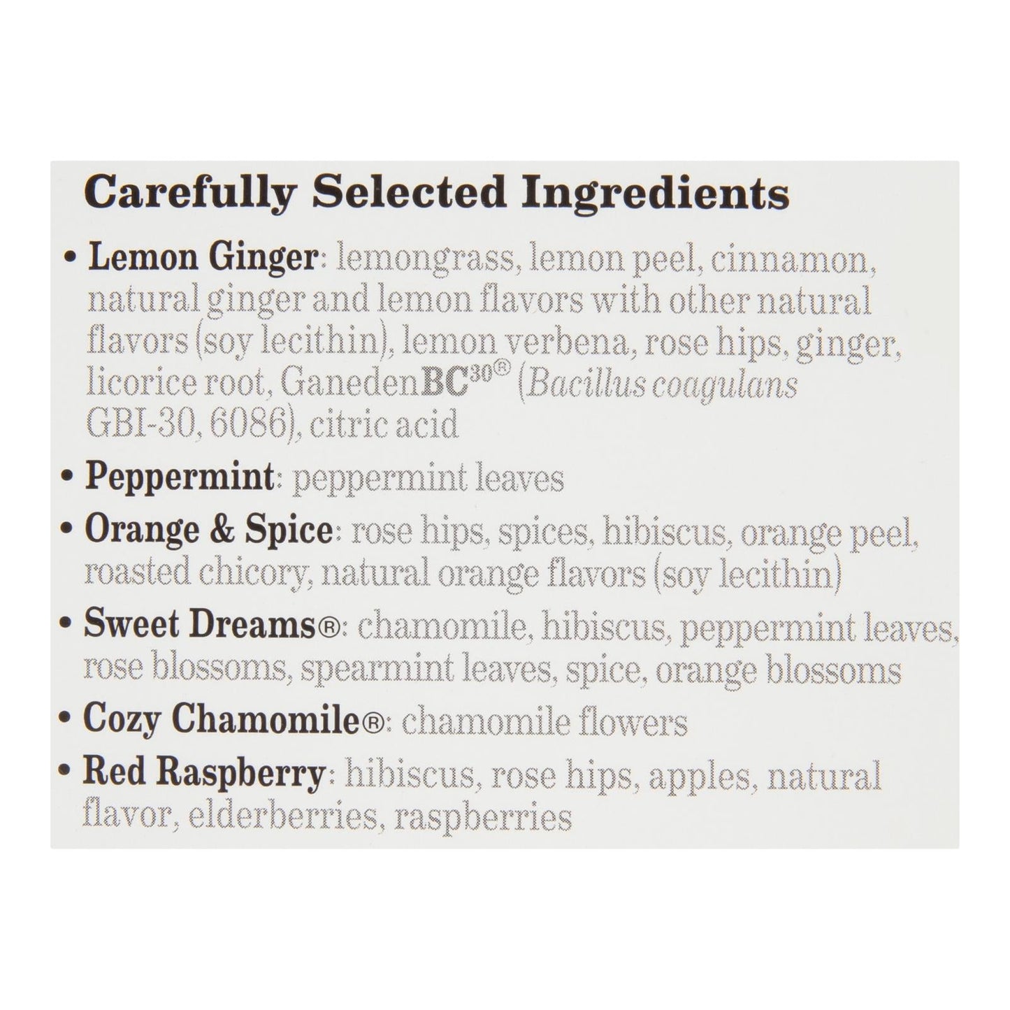 Bigelow Assorted Herb Tea Variety Pack, 18 Bags, Case of 6