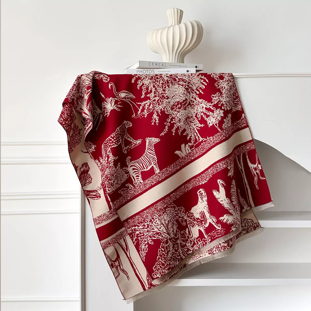 Raw Hem Winter Scarf