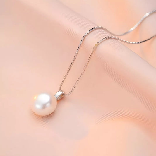 925 Sterling Silver Pearl Necklace