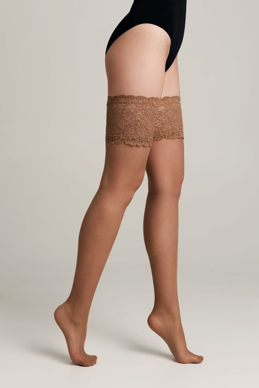 Fantasy Stockings Conte Amour - Openwork Elastic Band and Silk Effect