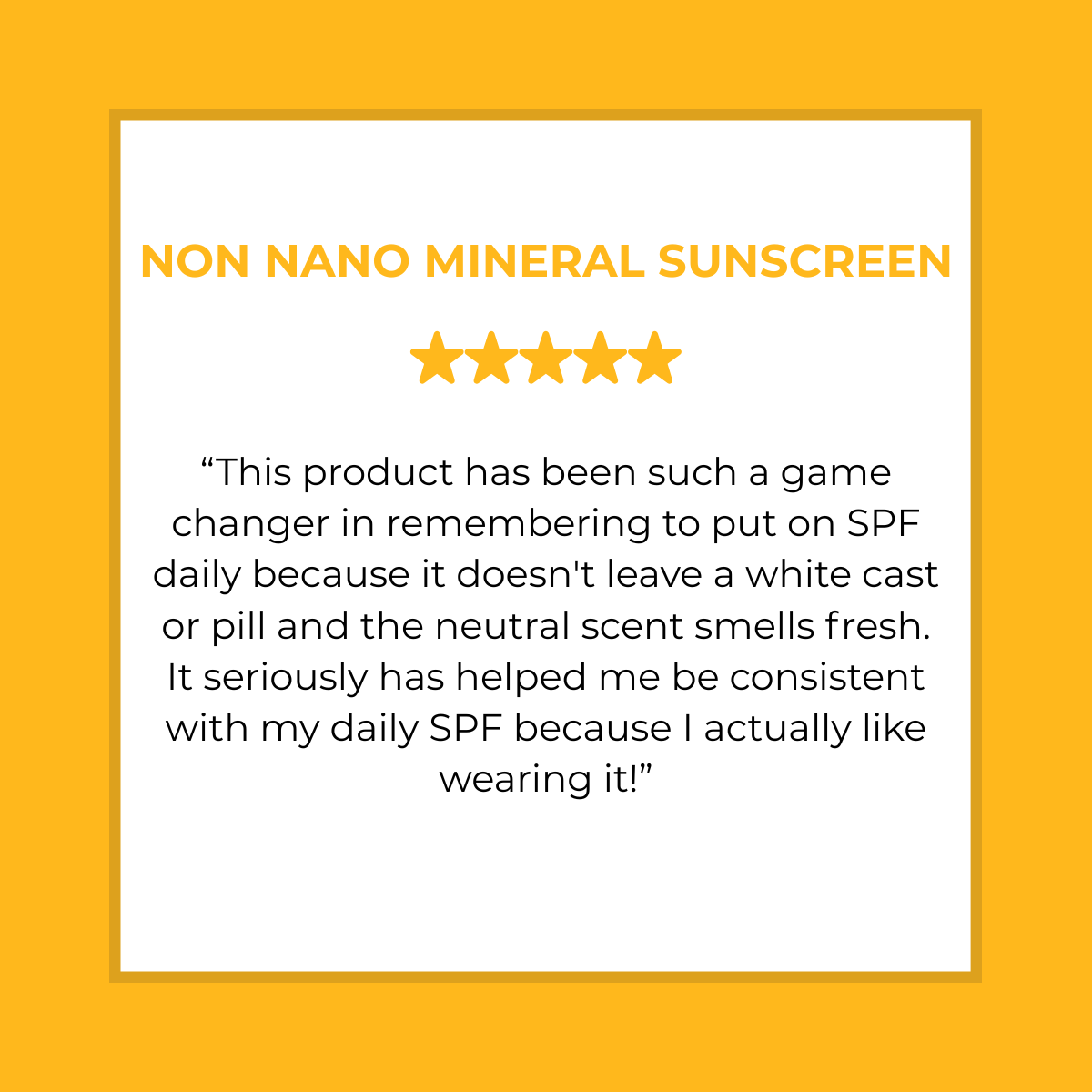 Non Nano Mineral Sunscreen