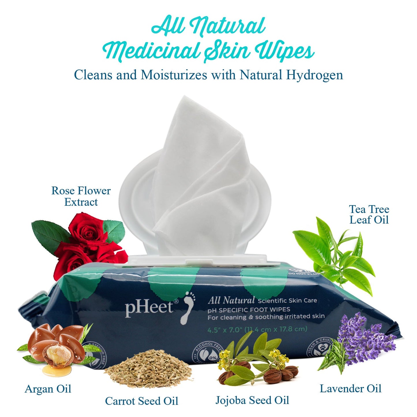 pHeet® Antifungal & Antibacterial Foot Wipes