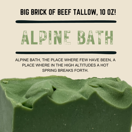 Big Brick of Beef Tallow Soap, Hand Cut-10oz*-Alpine Bath