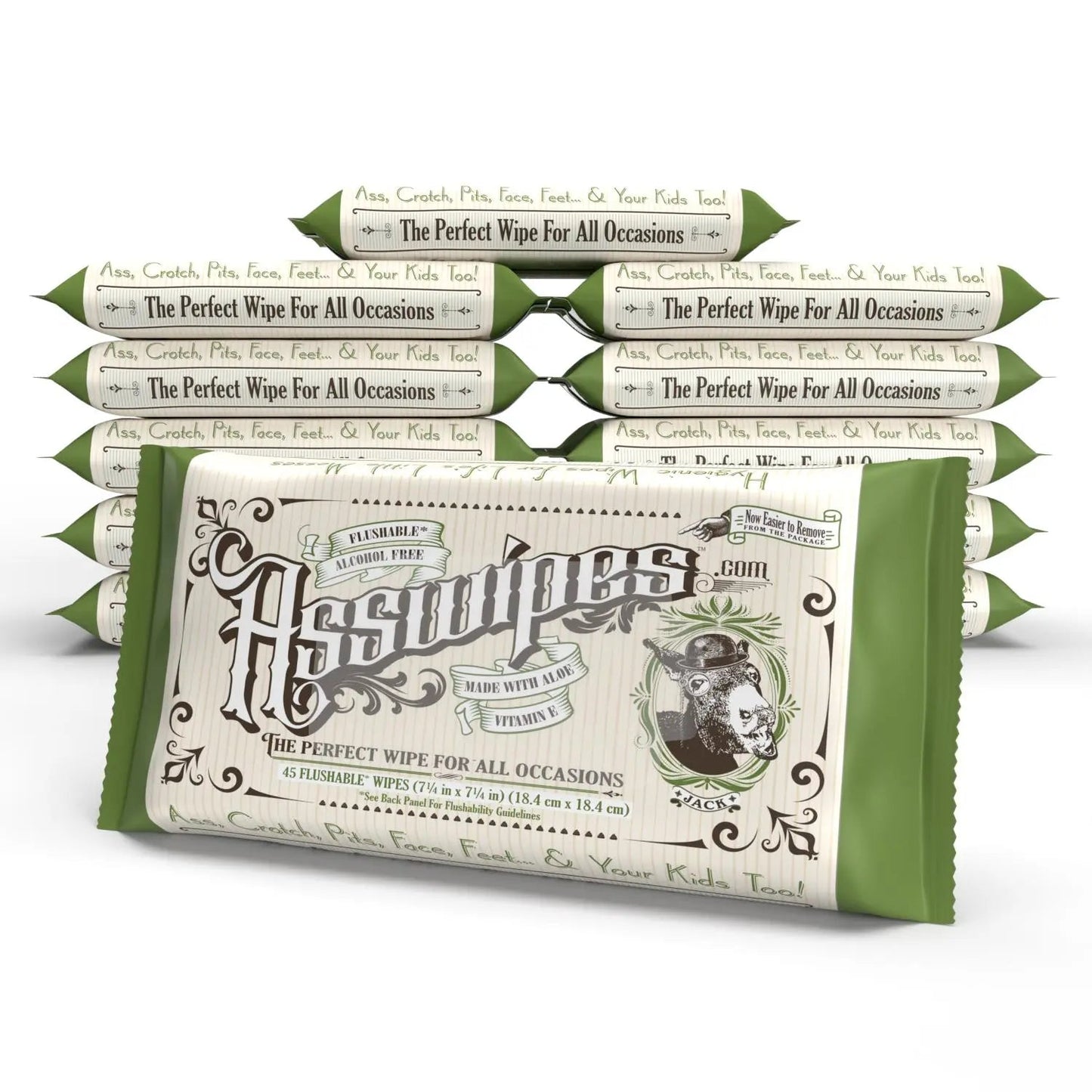 Asswipes 45ct Flow Pack (select quantity)