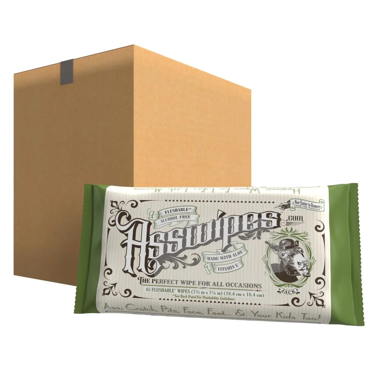 Asswipes 45ct Flow Pack (select quantity)