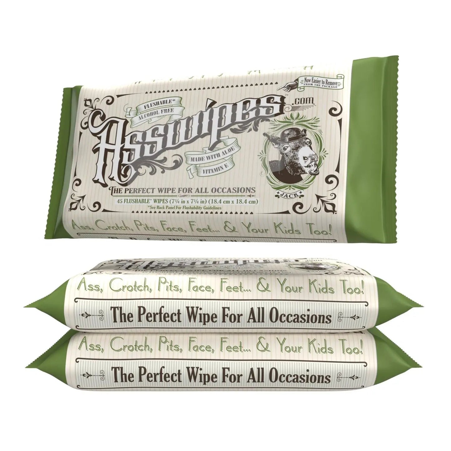 Asswipes 45ct Flow Pack (select quantity)