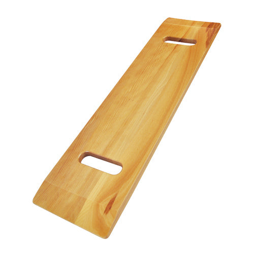 600 lb Capacity Transfer Board with Two Hand Cutouts - 10 x 32 Inch Hardwood Slide Board