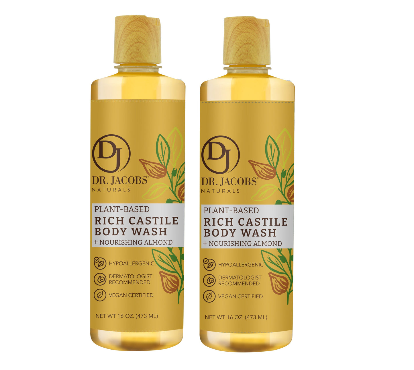 Almond Castile Body Wash (All American) 32 oz