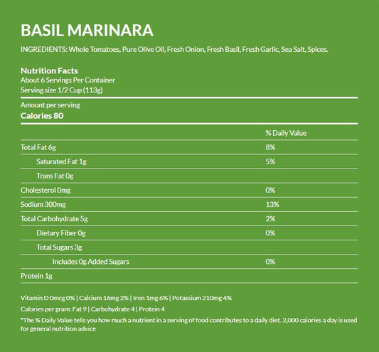 Hoboken Farms Tomato Basil, 6 Pack | 25oz Jars