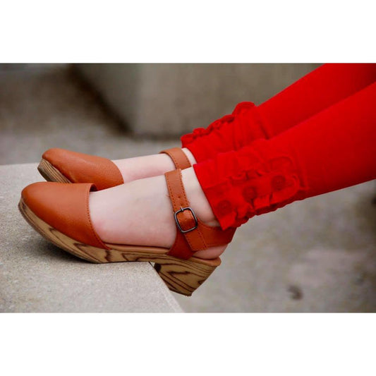 Girls Button Ruffle Pants