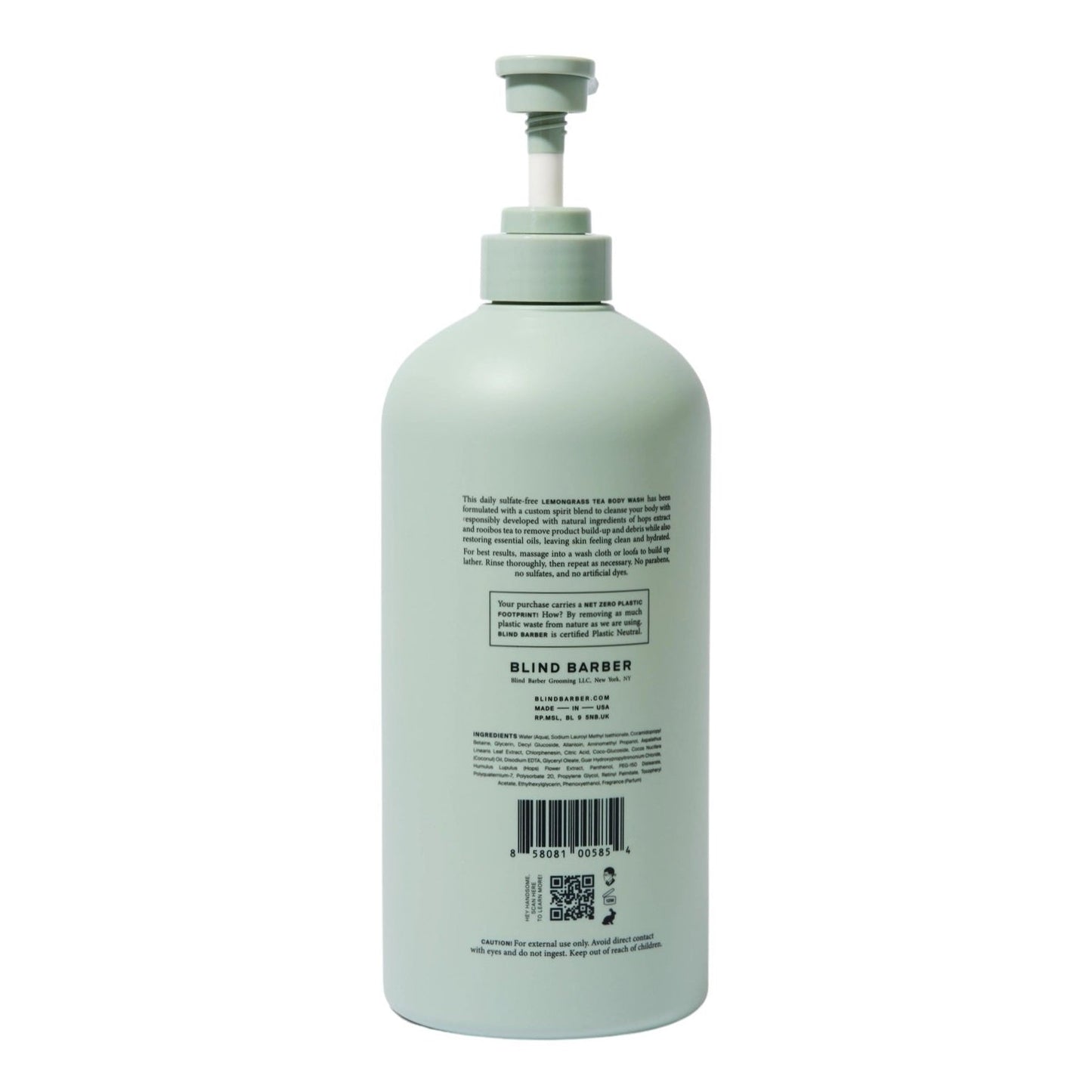 Blind Barber Lemongrass Tea Body Wash