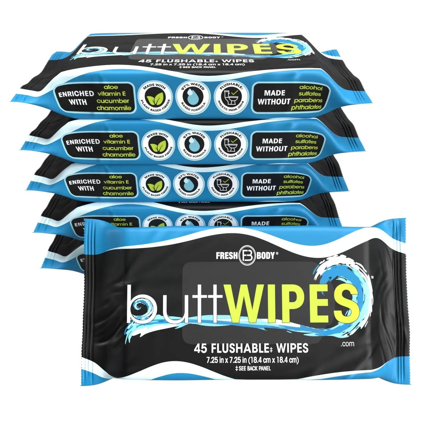 Buttwipes 45ct Flow Pack (select quantity)
