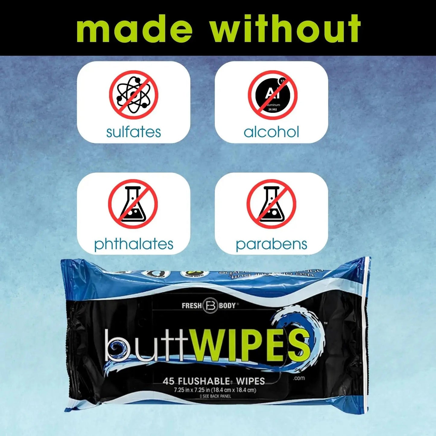 Buttwipes 45ct Flow Pack (select quantity)