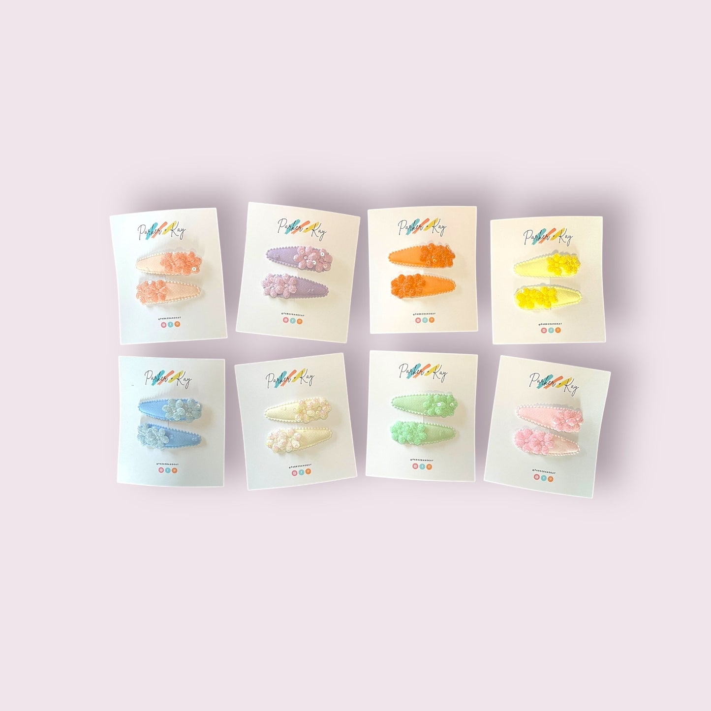 Sparkling Bloom Snap Clips