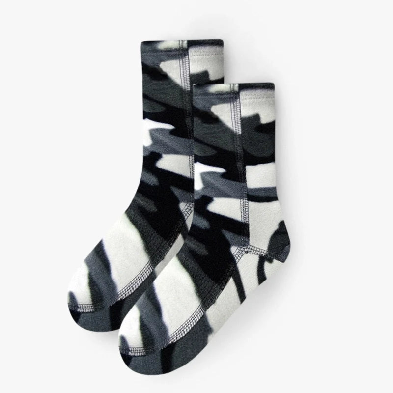 Kids' Fleece Socks - Snow Camo