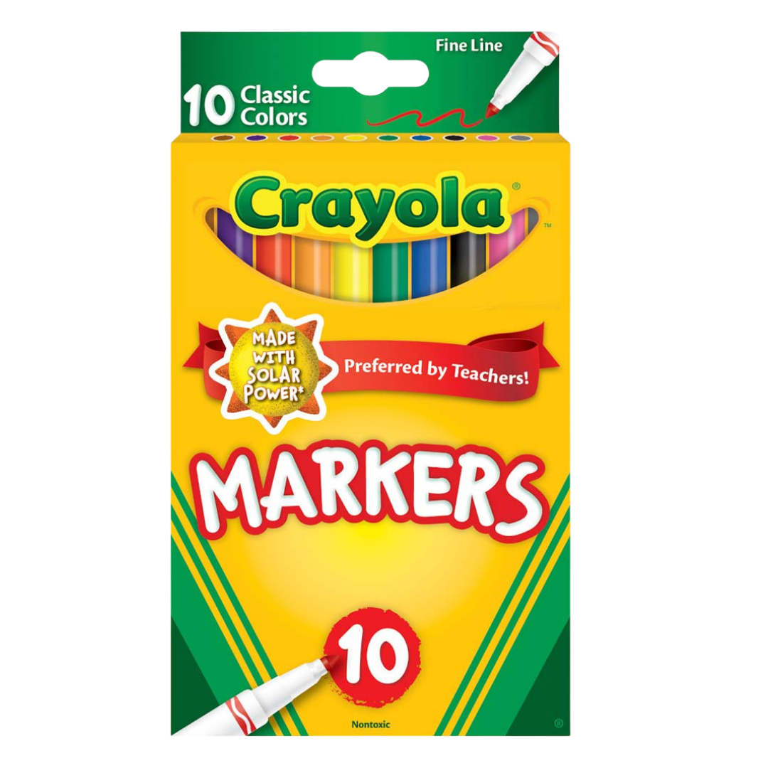 Crayola Classic Fine Tip Markers (10 pack)