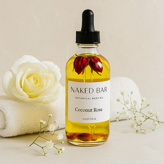 Coconut Rose Body Oil - Non-Greasy, Fast-Absorbing | 4 oz