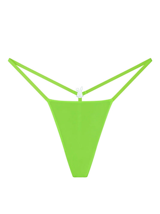 ICED OUT G-STRING IN NEON GREEN
