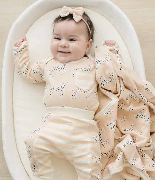 Organic Cotton Long Sleeve Bodysuit - Dalmatian
