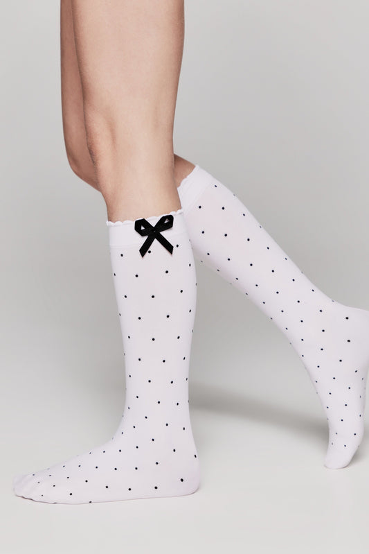 Conte Knee-Highs for girls Evie 50 Den - Decorative Bow