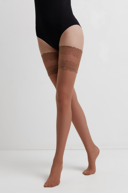Fantasy Stockings Conte Flame - Silicone Lace Top