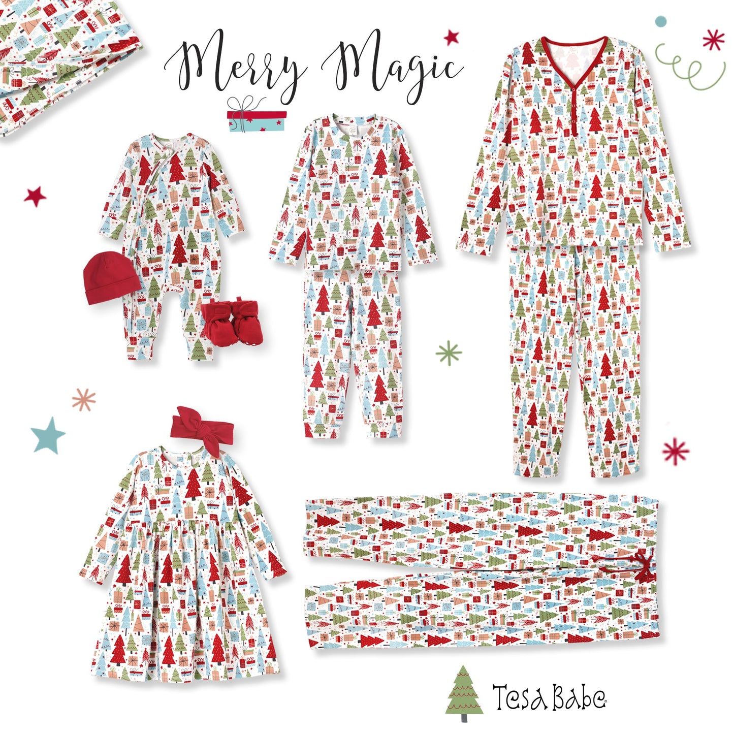 Christmas Merry Children's Bamboo Pajama Set-Family Matching