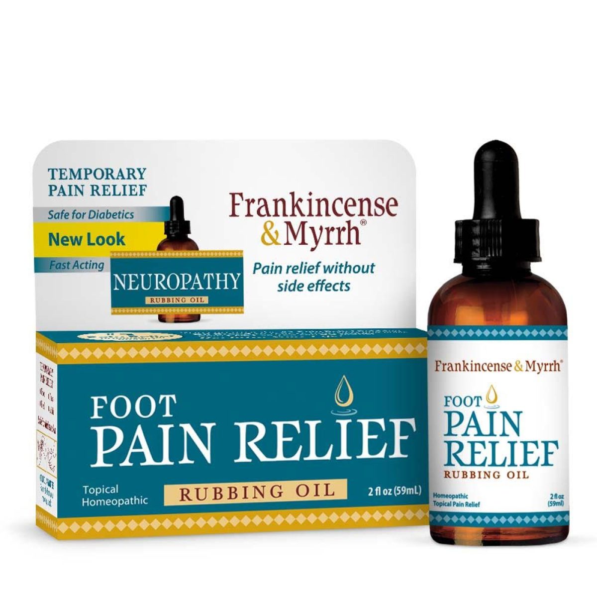 Frankincense and Myrrh Neuropathy Rubbing Oil - Soothing and Relaxing Relief - 2 Fl Oz