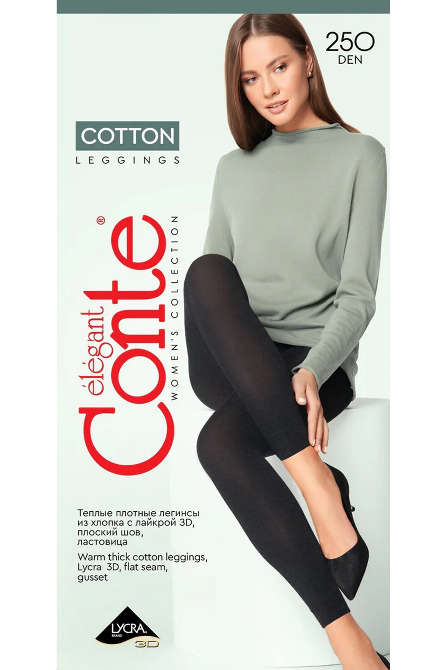 Leggings Conte Cotton 250 Den - Warm Opaque