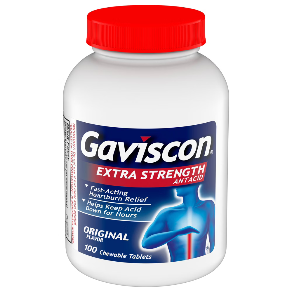 Gaviscon Extra Strength Original Chewable Tablets (100 ct)