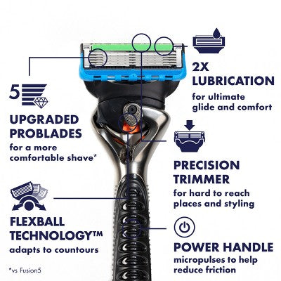 Gillette ProGlide Power Razor for Men 1 Gillette Power Razor Handle + 1 Blade Refill - New