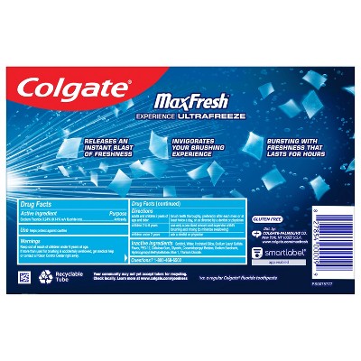 Colgate Max Fresh Toothpaste Cool Mint 6.3oz/3pk - Imperfect Box