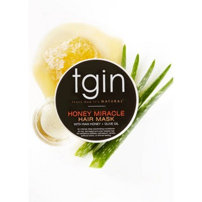 TGIN Honey Miracle Hair Mask with Raw Honey + Olive Oil Deep Conditioner 12 fl oz - Imperfect Container